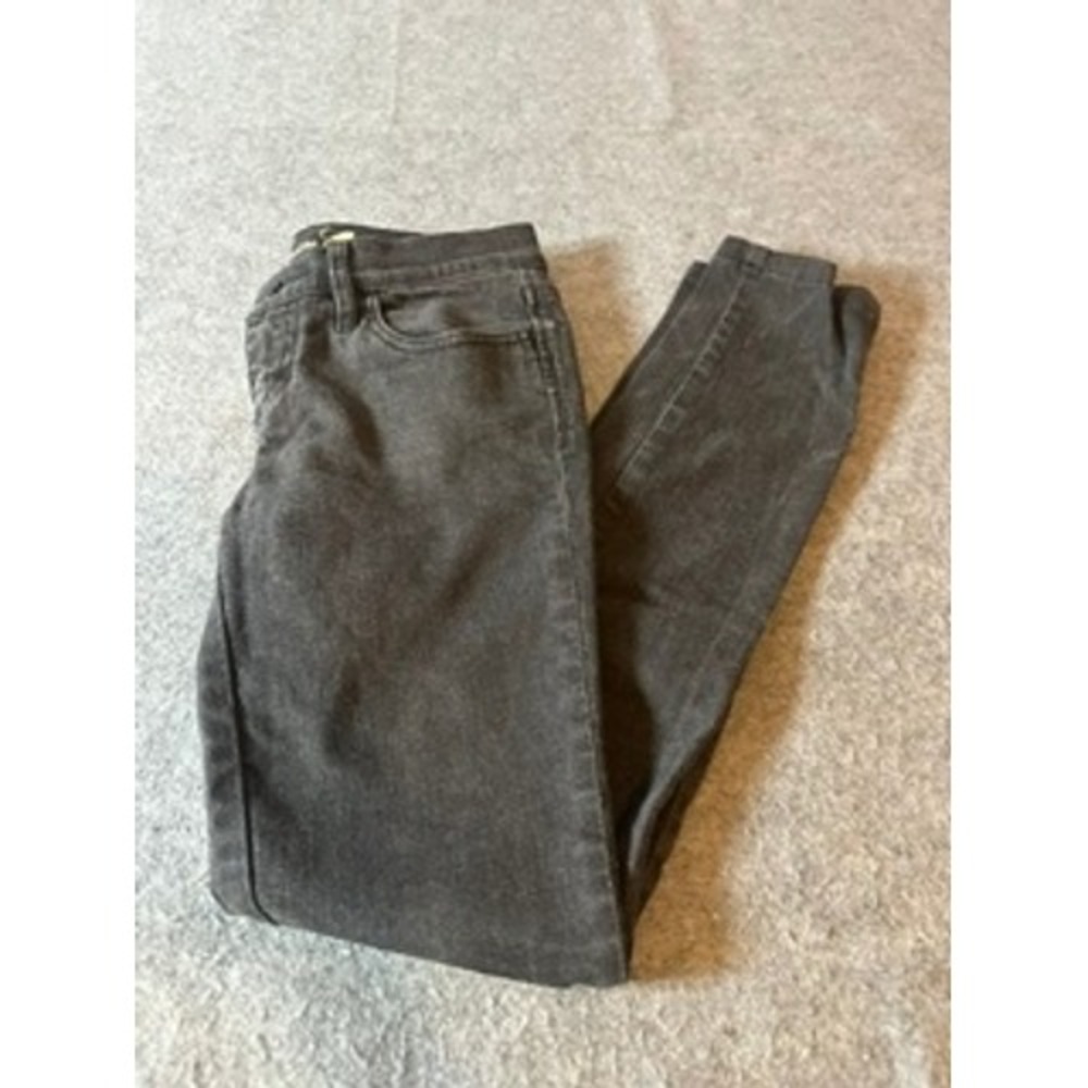 Juicy Couture Women 24 Faded Black Skinny Jeans Low Rise Embroidered J Pockets
